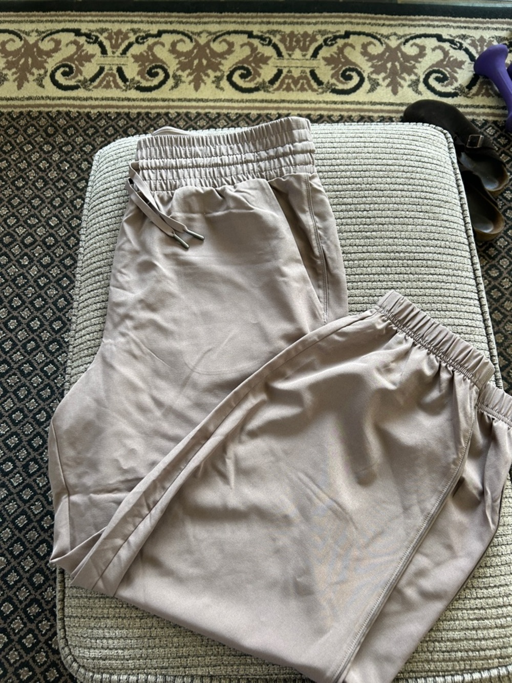 Spanx Casual Drawstring Pants in Light Taupe